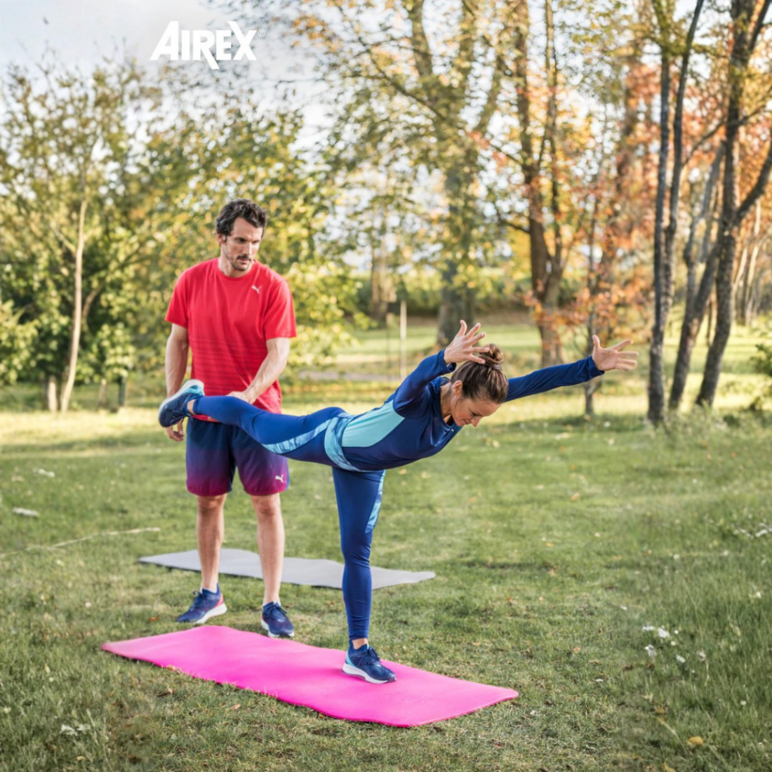 Килимок для фітнесу, йоги, пілатесу, гімнастики Airex Fitline 140 нековзний професійний мат для тренувань, спорту