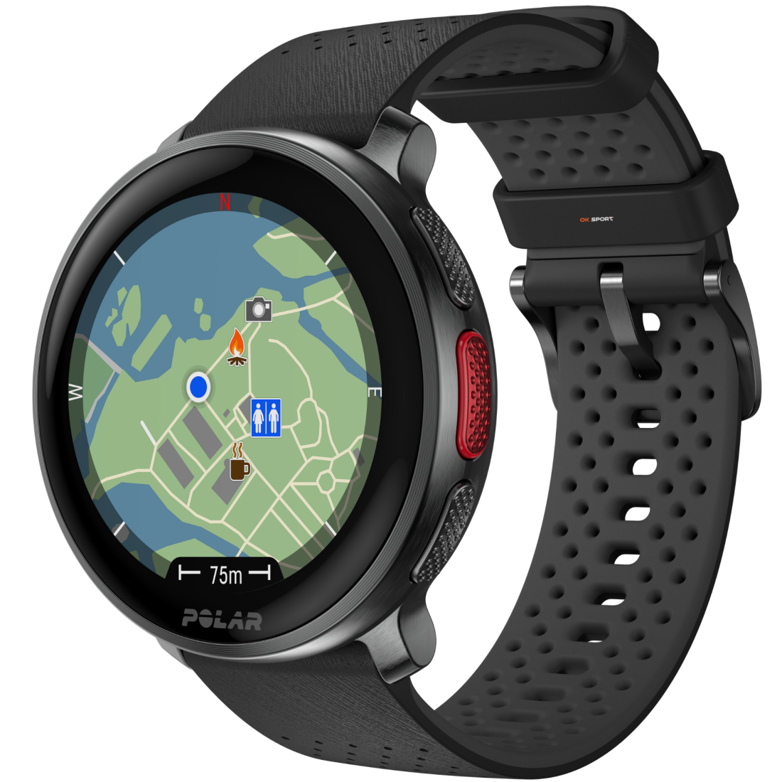 Polar Vantage V3 спортивний годинник смарт наручний чоловічий жіночий для бігу спортсменів плавання в басейні Night Black