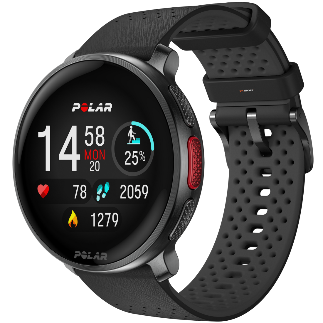 Polar Vantage V3 спортивний годинник смарт наручний чоловічий жіночий для бігу спортсменів плавання в басейні Night Black
