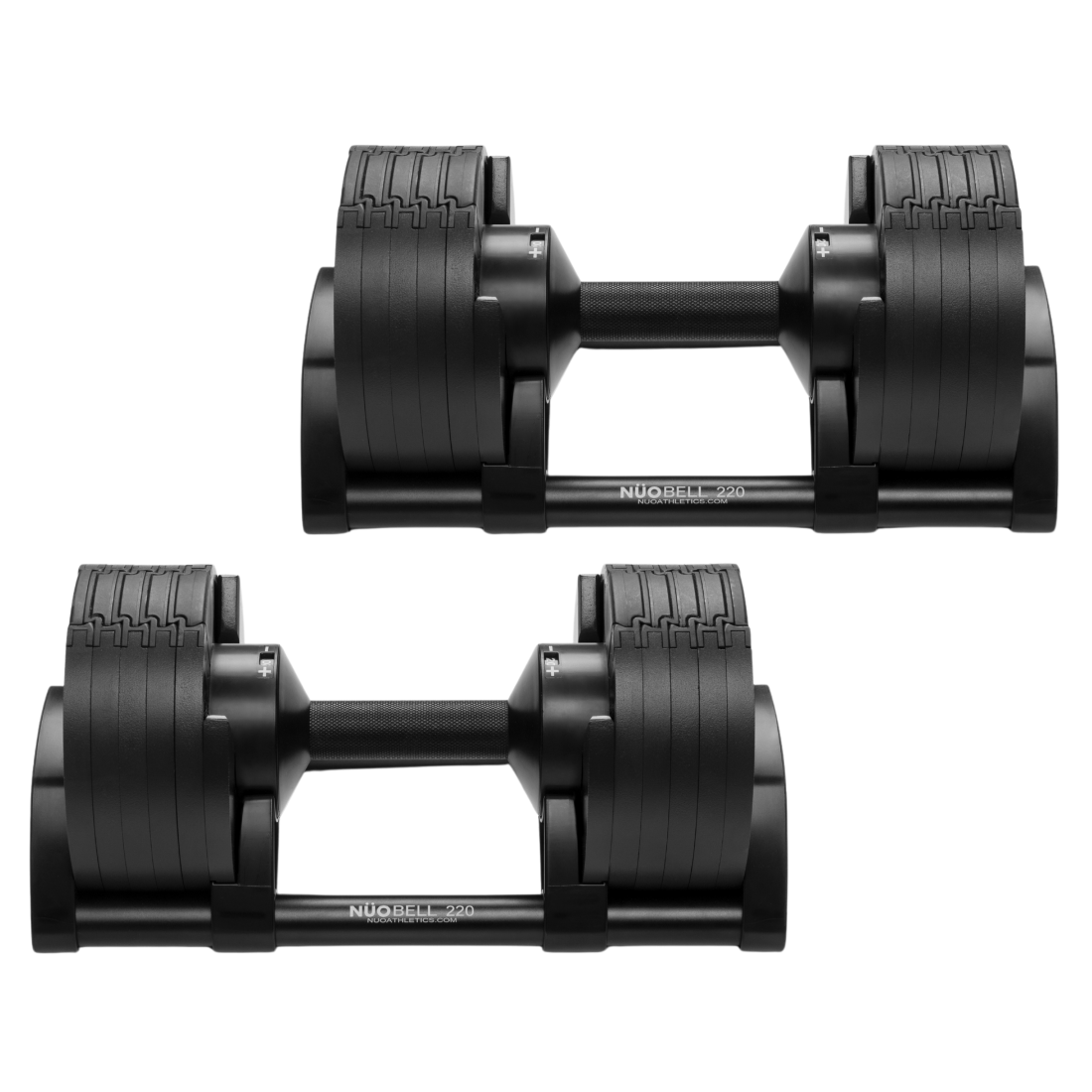 Гантелі набірні NUO NÜOBELL 220 Black, металеві, регульовані, для дому, крок 2 кг, 2 шт. х 20 кг