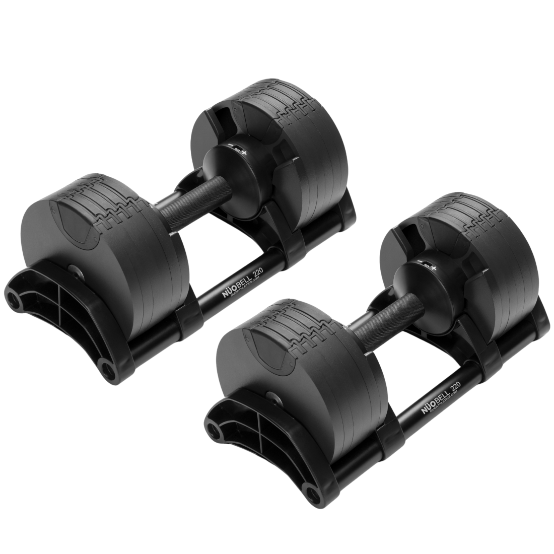 Гантелі набірні NUO NÜOBELL 220 Black, металеві, регульовані, для дому, крок 2 кг, 2 шт. х 20 кг