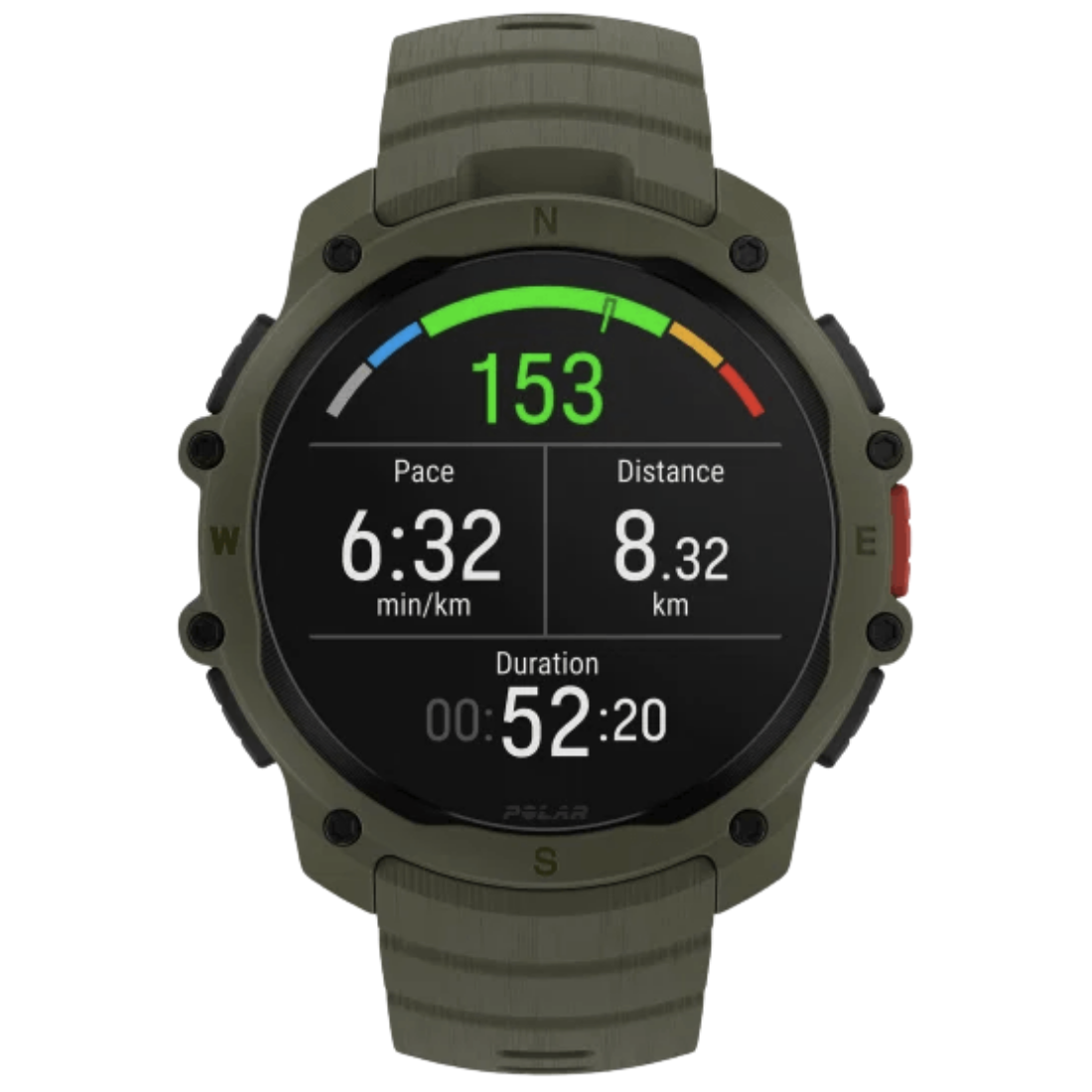 Годинник чоловічий для спорту Polar Street X Forest Green Хакі