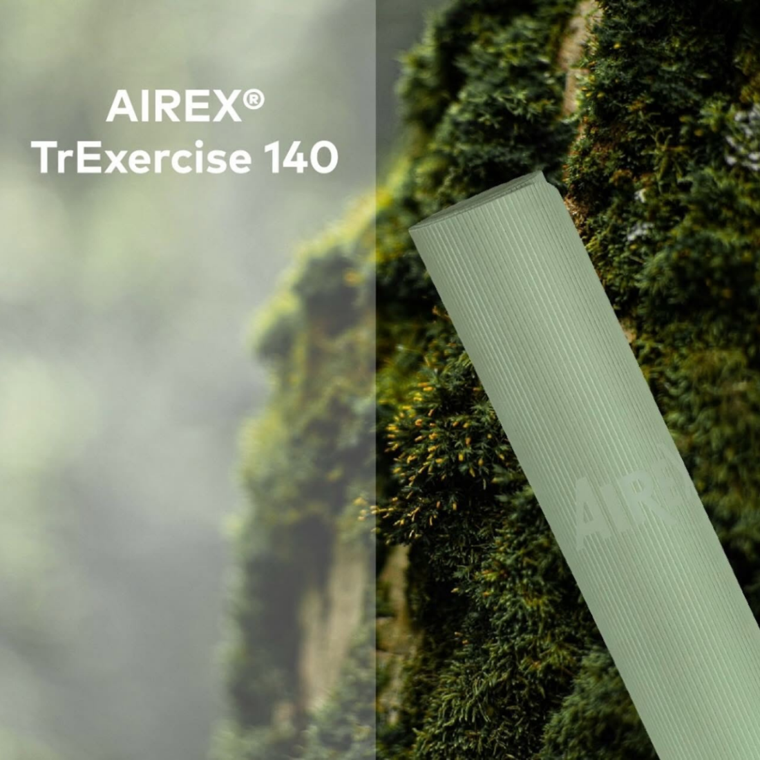 Килимок для тренувань 6 мм Airex TrExercise 140 тонкий тревел мат для подорожей з ремінецем