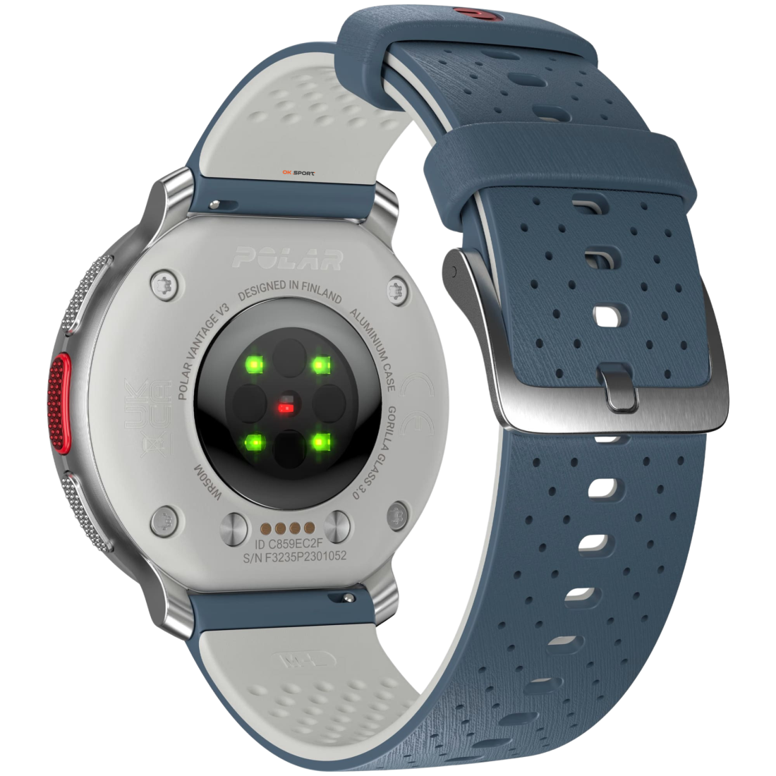Polar Vantage V3 Sky Blue годинник спортивний смарт на руку для бігу водонепроникний преміум-класу мультиспорт