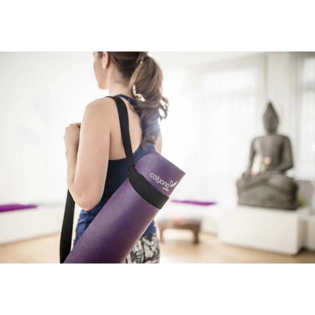 Килимок для йоги неслизький професійний Airex Calyana Prime Yoga Mat 4,5 мм Фіолетовий