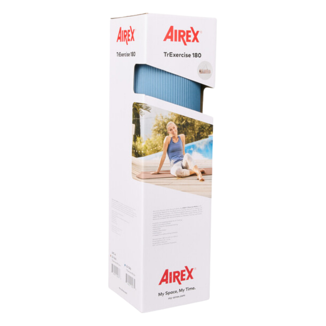 Килимок для йоги та фітнесу 8 мм Airex TrExercise 180 дорожній мат для тренувань з ремінцем