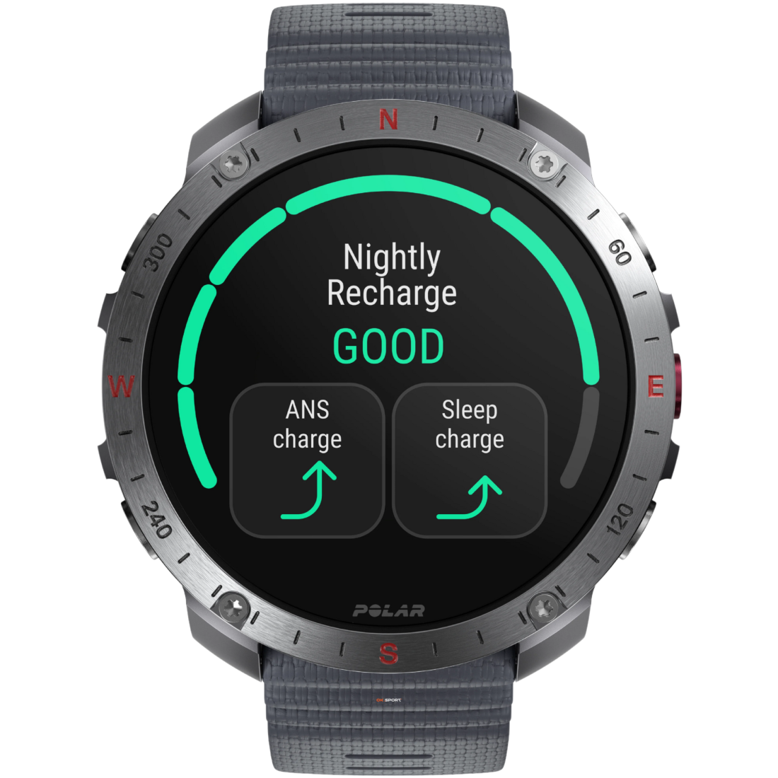 Polar Grit X2 Pro смарт-годинник спортивний водонепроникний ударостійкий чоловічий жіночий військовий з компасом Silver-Grey  PL-900110287-S/L
