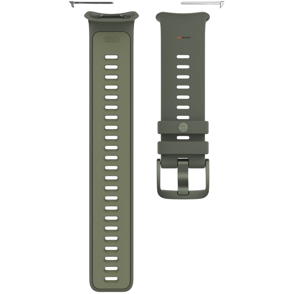 Polar силіконовий ремінець 22 мм для годинника Vantage V2 Green/Khaki Wristband 91083656 S-L