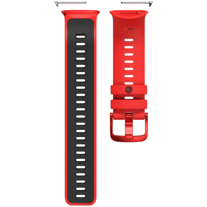 Polar силіконовий ремінець 22 мм для годинника Vantage V2 Red/Black Wristband 910100192 S-L
