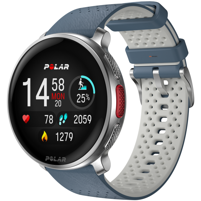 Polar Vantage V3 Sky Blue годинник спортивний смарт на руку для бігу водонепроникний преміум-класу мультиспорт