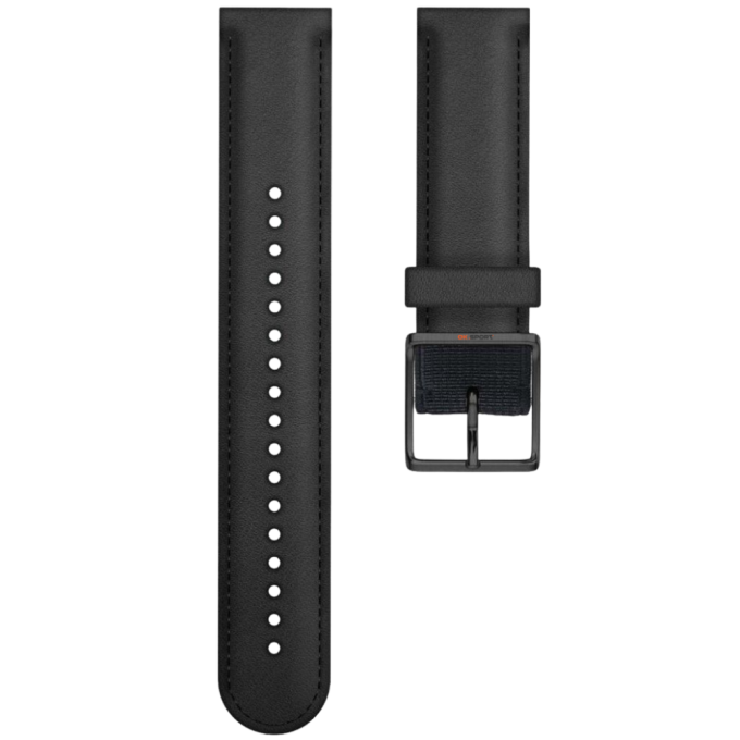 Polar шкіряний ремінець для годинника 20 мм Black Leather Wristband 91080478 M-L