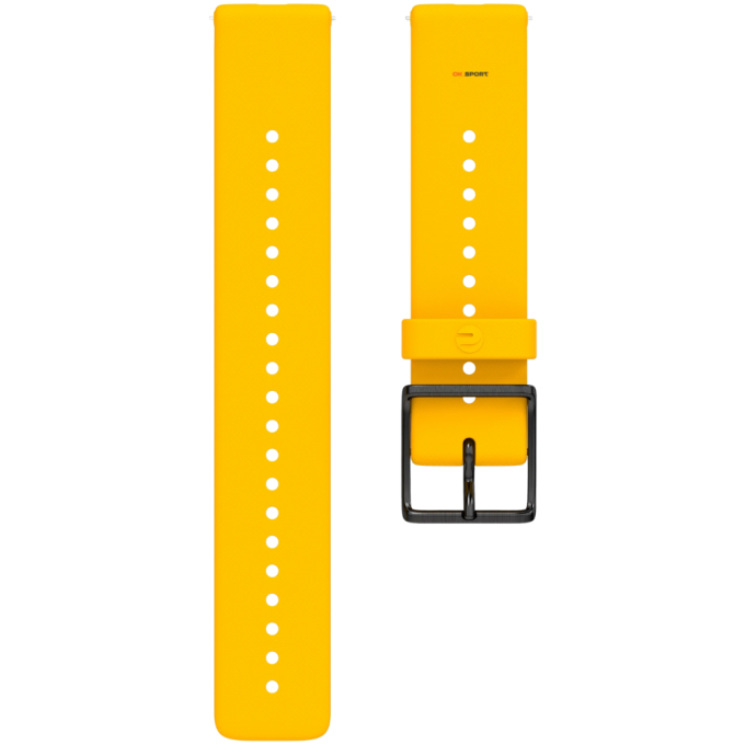 Polar силіконовий ремінець для годинника 20 мм Yellow/Black Wristband 91075951 M-L