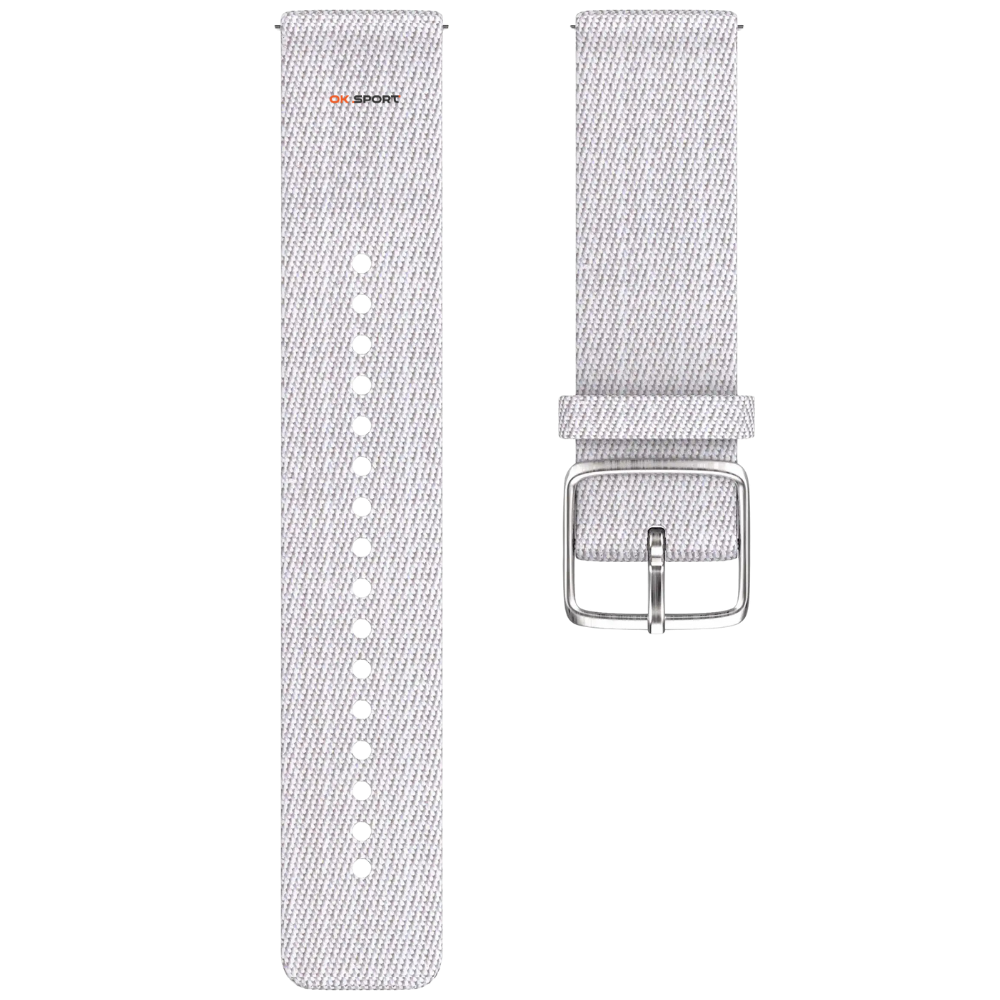 Polar ремінець для годинника 22 мм White еко-текстиль Vantage M Woven Wristband 91071758 M-L