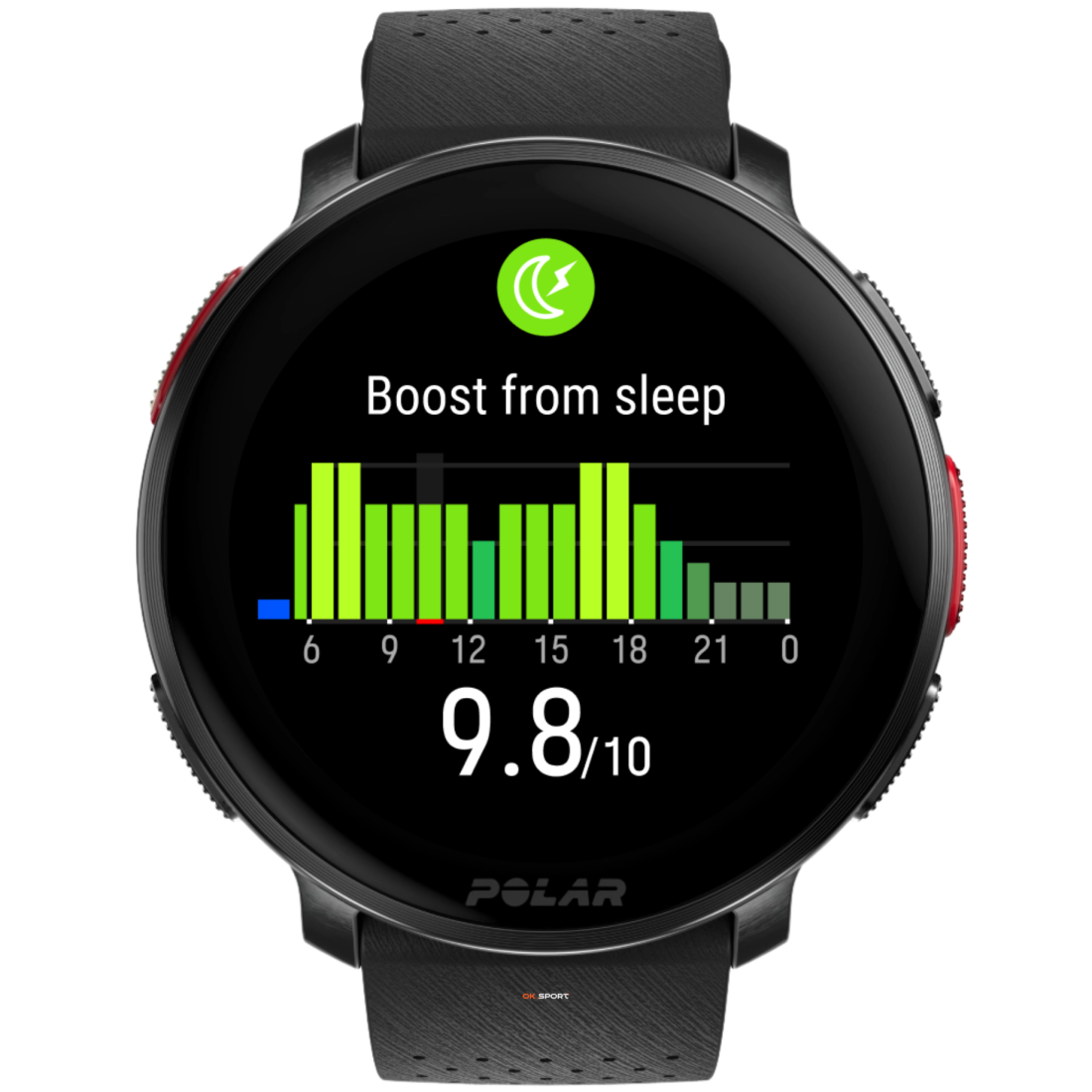 Polar Vantage V3 спортивний годинник смарт наручний чоловічий жіночий для бігу спортсменів плавання в басейні Night Black