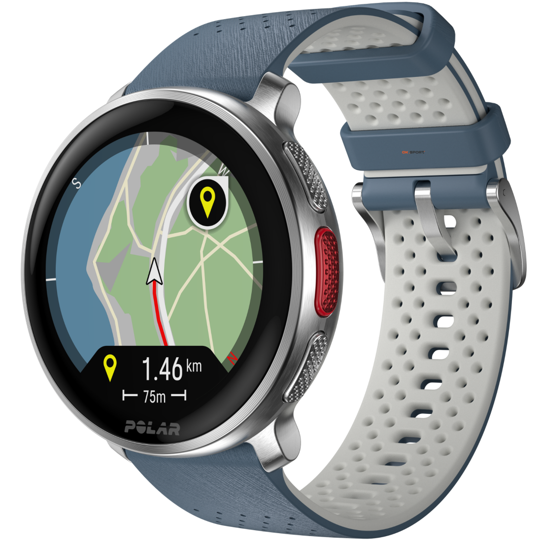 Polar Vantage V3 Sky Blue годинник спортивний смарт на руку для бігу водонепроникний преміум-класу мультиспорт