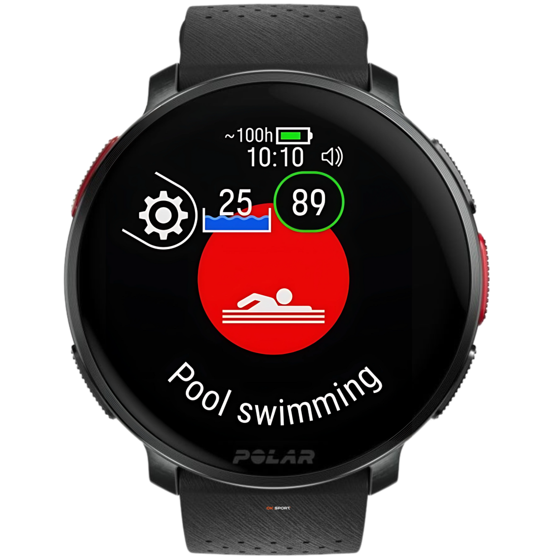Polar Vantage V3 спортивний годинник смарт наручний чоловічий жіночий для бігу спортсменів плавання в басейні Night Black