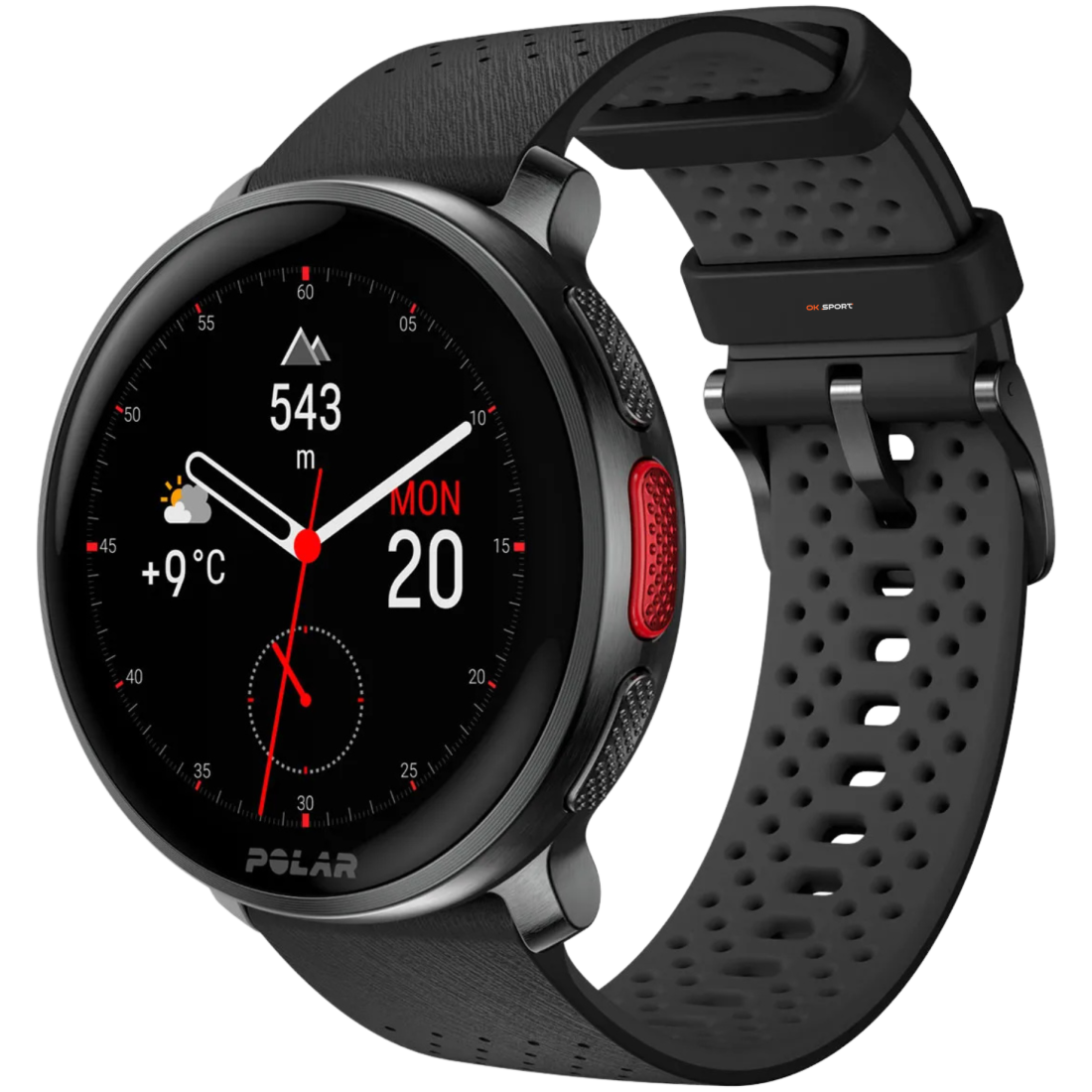 Polar Vantage V3 спортивний годинник смарт наручний чоловічий жіночий для бігу спортсменів плавання в басейні Night Black