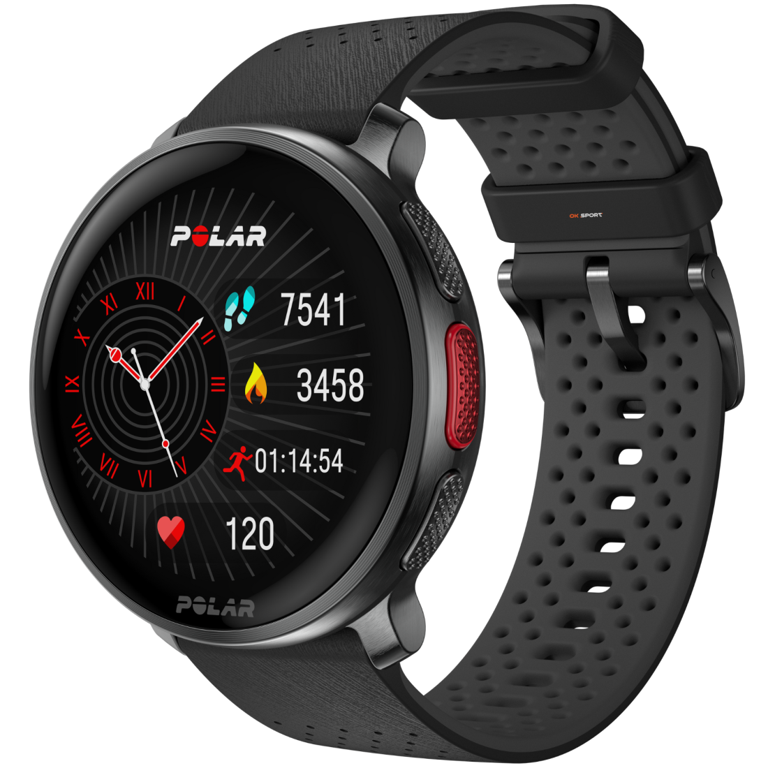 Polar Vantage V3 спортивний годинник смарт наручний чоловічий жіночий для бігу спортсменів плавання в басейні Night Black