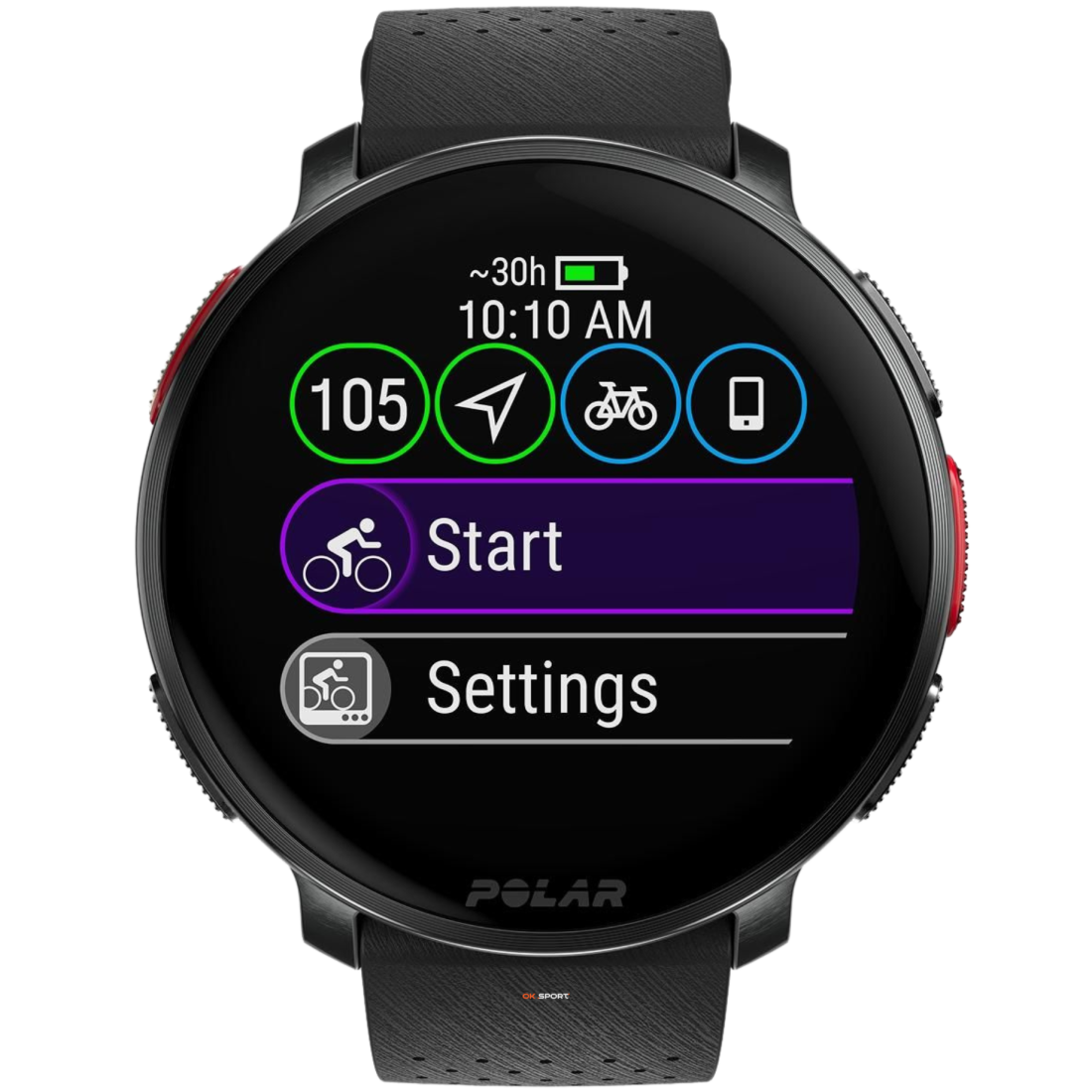 Polar Vantage V3 спортивний годинник смарт наручний чоловічий жіночий для бігу спортсменів плавання в басейні Night Black