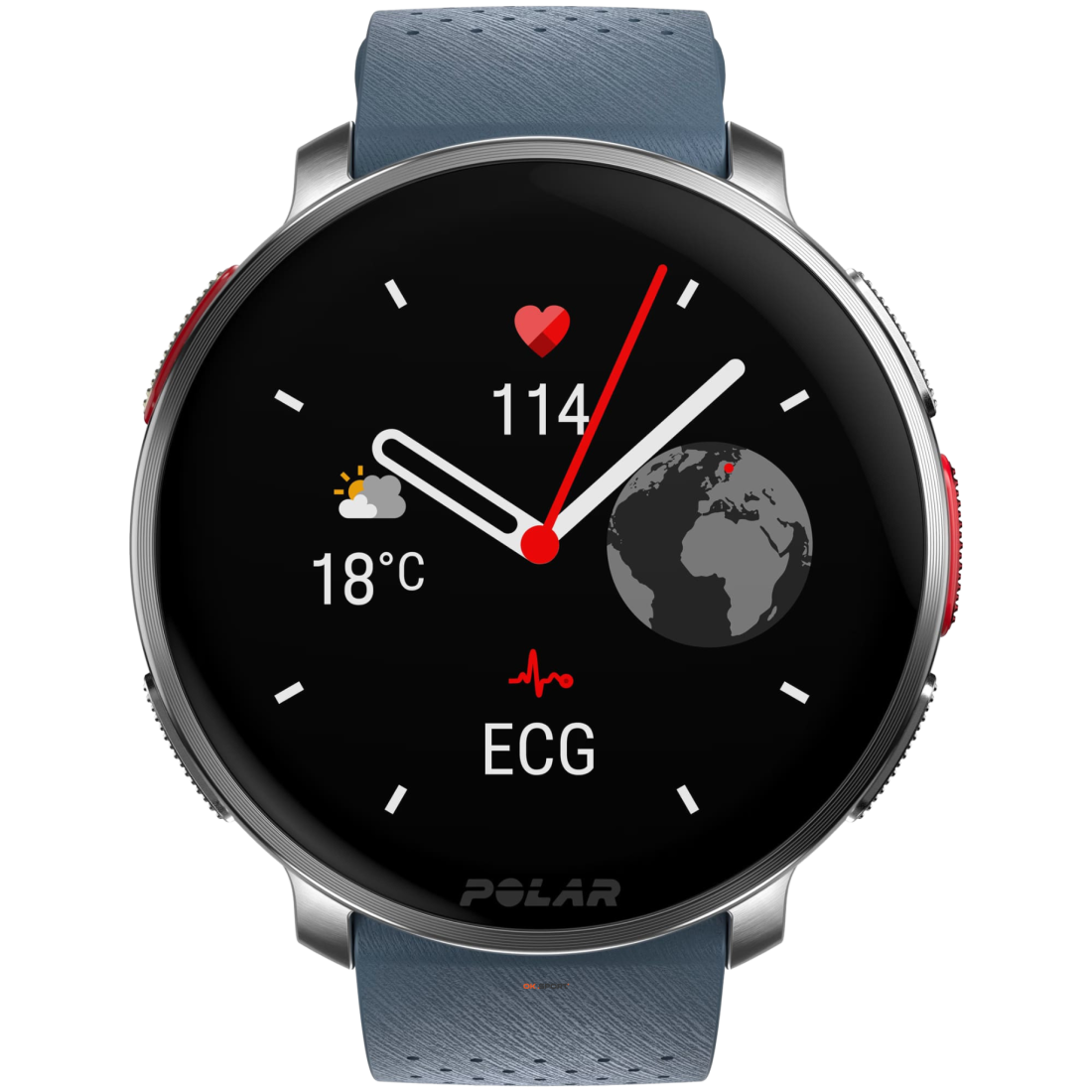 Polar Vantage V3 Sky Blue годинник спортивний смарт на руку для бігу водонепроникний преміум-класу мультиспорт
