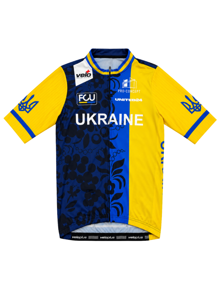 Велоджерсі чоловіче з коротким рукавом Veloplus TEAM UKRAINE