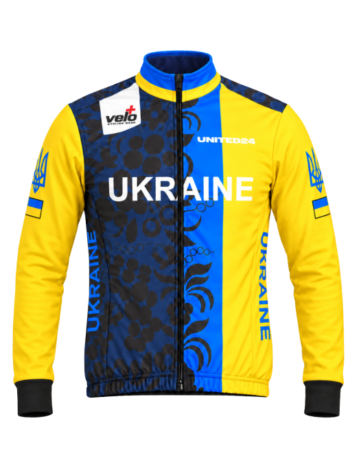 Велокуртка чоловіча зимова Veloplus Ukraine Team термо