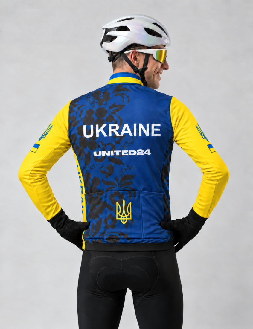 Велокуртка чоловіча зимова Veloplus Ukraine Team термо