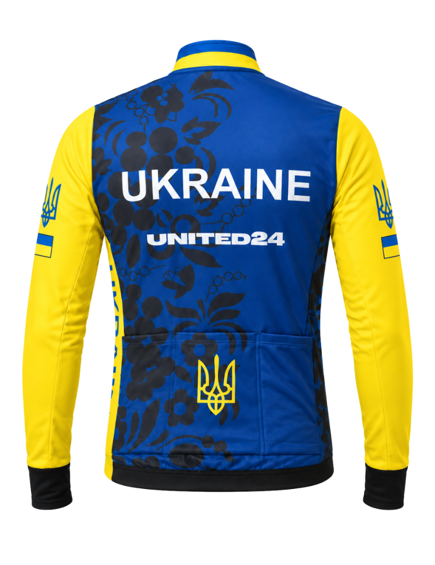 Велокуртка чоловіча зимова Veloplus Ukraine Team термо