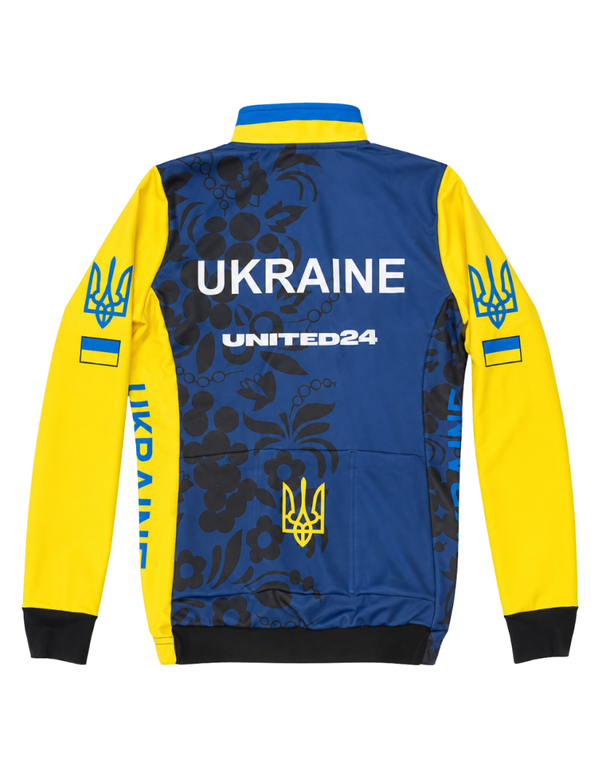Велокуртка чоловіча зимова Veloplus Ukraine Team термо
