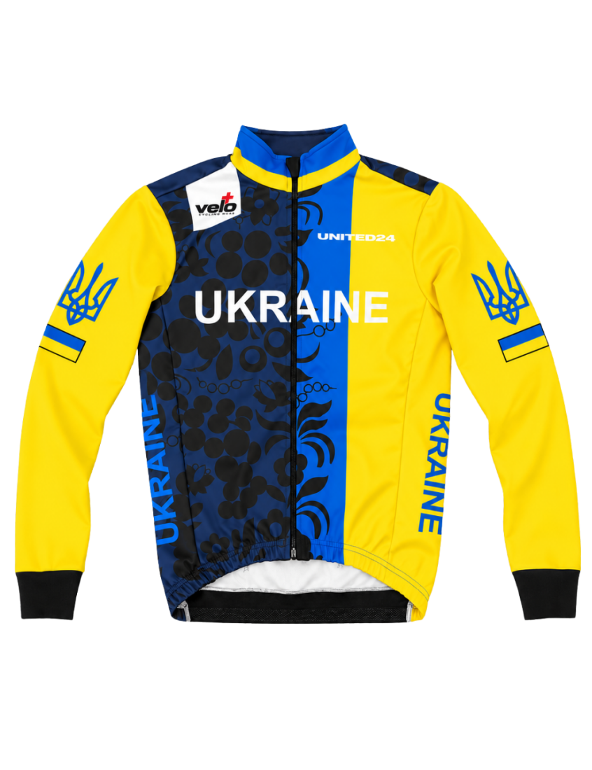 Велокуртка чоловіча зимова Veloplus Ukraine Team термо