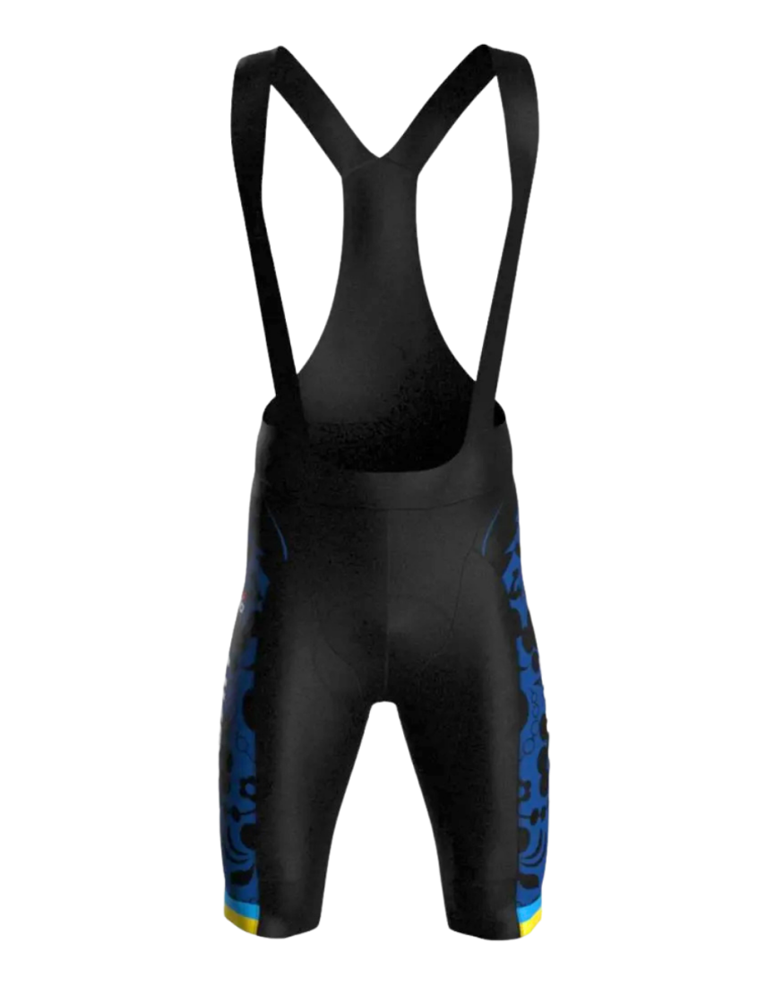 Велошорти з памперсом та лямками чоловічі Veloplus Bibshort Ukraine Team