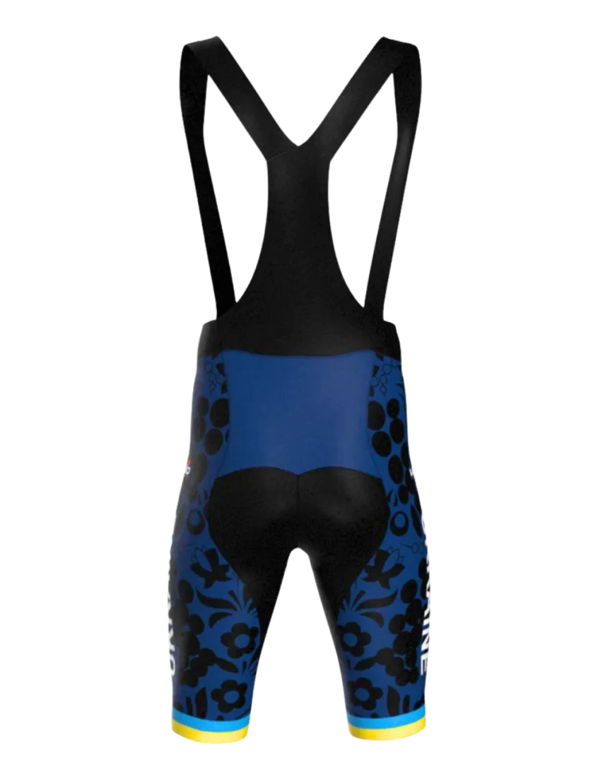Велошорти з памперсом та лямками жіночі Veloplus Bibshort Ukraine Team