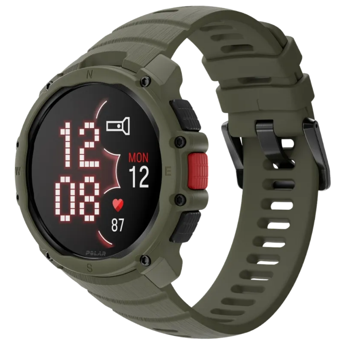 Годинник чоловічий для спорту Polar Street X Forest Green з GPS та ліхтариком