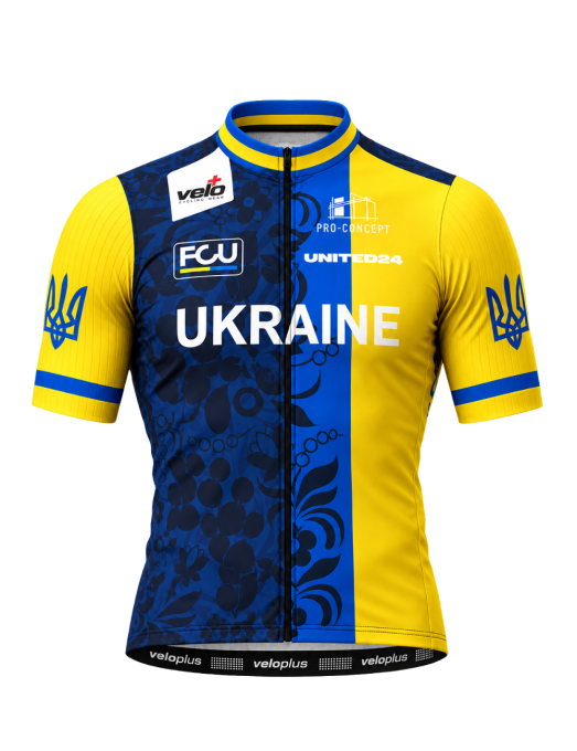 Велоджерсі чоловіче з коротким рукавом Veloplus TEAM UKRAINE